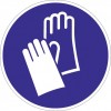 Schild Handschutz benutzen D.200mm Ku. blau/weiß ASR A1.3 DIN EN ISO 7010