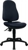 Bürodrehstuhl schwarz Lehnen-H.580mm Sitz-H.420-550mm o.Armlehnen