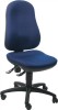 Bürodrehstuhl royalblau Lehnen-H.580mm Sitz-H.420-550mm o.Armlehnen