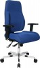 Bürodrehstuhl blau Lehnen-H.600mm Sitz-H.430-510mm o.Armlehnen