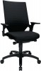 Bürodrehstuhl schwarz m. Autosynchrontechnik Sitz-H.420-550mm mit Armlehnen