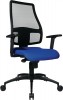 Bürodrehstuhl royalblau/Netz m.Punktsynchrontechnik Sitzhöhe 430-510mm
