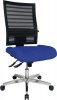 Bürodrehstuhl Polster blau/Netz schwarz Punktsynchronm.Sitz-H. 430-510 o.Arml.