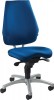 Bürodrehstuhl royalblau m.Punktsynchrontechnik Gestell alusilber Sitz-H.420-550
