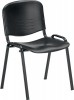 Stapelstuhl Sitzschale Ku. schwarz Gestell schwarz Ovalrohr D.15x30mm