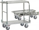 Tischwagen 2 Ladeflächen L900xB600mm klappbar Aluminium Tragfähigkeit 200kg