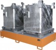 Auffangwanne f.Container/Fäßer B2650xT1300xH435mm Volumen 1000l gelborange