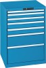 Schubladenschrank H1000xB717xT725 1x50 2x75 2x100 1x200 1x300 blau VA.200kg Code