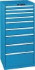 Schubladenschrank H1450xB717xT725 1x50 2x75 7x100 blau VA.200kg Key