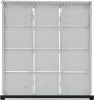 Schubladen-U.-Material f.Front-H.60 1/3 Teilung f.Werkbank