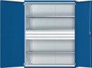 Schwerlastschrank 1950x1485x630 3 Böden 3 Schubl. grau/blau 1200kg