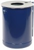 Abfallbehälter 50l D.360xH510mm m.Ascher kobaltblau m.Schiene