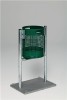 Abfallbehälter 30l B490xT430xH900mm Behälter verz. u. beschichtet grün gelocht