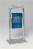 Abfallbehälter 30l B490xT430xH1150mm m.Rohrbogen und Haube Behälter blau gelocht