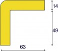 Schutzprofil Eckschutz Typ H+ gelb-schwarz L.1000mm selbstklebend