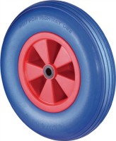 Rad D.400mm Trgf.200kg Naben-L.75mm Kunststofffelge PU-Reifen blau pannensicher
