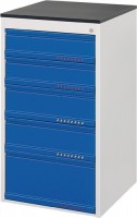 Schubladenschrank H1030xB580xT650 2x150 2x180 1x270 grau/ enzianblau EA. 75kg