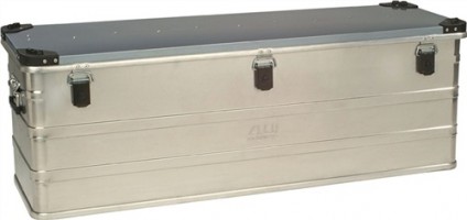Aluminiumbox 163l 1182X385X412mm m.Gummidichtung 9,5kg m.Stapelecken