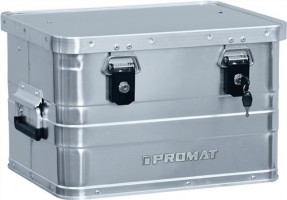 Aluminiumbox 29l L430xB330xH275mm mit Kllappverschlüssen u. Schlösser PROMAT