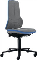 Arbeitsdrehstuhlset Neon m.Rollen/Keder blau Supertec Sitz-H.450-620mm