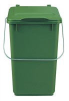 Abfallsammler 10l Ku. grün m.Klappdeckel für Bioabfall