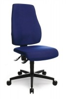 Bürodrehstuhl royalblau Lehnen-H.580 Sitz-H.420-550 Permanent o.Armlehnen