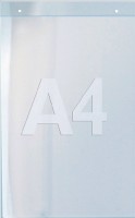 Prospekthalter f.Format DIN A4 hoch Acryl transparent zur Wandbefestigung
