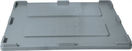 Deckel zu Großbehälter grau 610l Inh.PE f.Außenmaße L1200xB1000mm