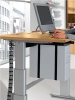 Schreibtisch B1400xH710-1160mm manuell verstellbar Buche