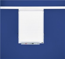 Flipchart B.750xH.1000mm f.Wandschienensystem m.Schreibtafel weiß