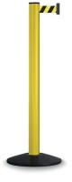 Gurtpfosten gelb Gurt schwarz/gelb m.1 Gurtband Alu.H.1000mm D.83 Gurt-L.3,7m