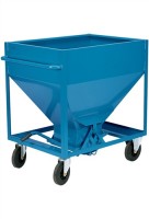Schüttgutbehälter 600l fahrbar o.Staplertaschen Trgf.600kg lichtblau