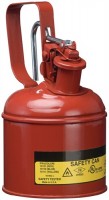 Sicherheitsbehälter f.brennbare Flüssigkeiten 0,5l Stahlblech rot m.Flammsprerre