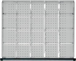 Schubladen-Unterteilungsmaterial für H90mm f. Werkbank B750xT600mm 19 tlg.