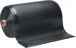 Arbeitsplatz-Bodenbelag B.1200mm schwarz PVC Stärke 12mm
