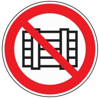 Schild Abstellen o. Lagern verboten D.200mm Kunststoff rot/schwarz