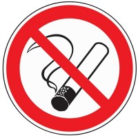 Folie Rauchen verboten D.200mm rot/schwarz selbstklebend