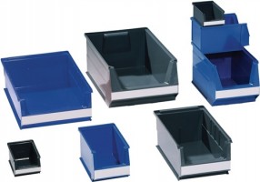 Sichtlagerkasten blau f.ca.10l L.350/300xB.210xH.200mm a.PE stapelbar