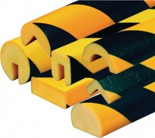 Schutzprofil Eckschutz Typ A gelb-schwarz L.5000mm selbstklebend