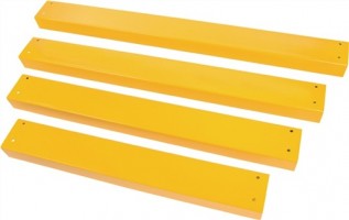 Balken für Sicherheitsgeländer gelb L 1500 x B 140 x T 80 für Außen