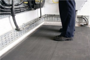 Arbeitsplatz-Bodenbelag B.1000mm grau Stärke 4,5mm VDE
