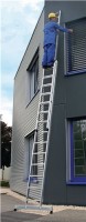 Schiebeleiter Alu. 2teilig 2x14 Sprossen mit Traverse Leiterlänge 4140mm
