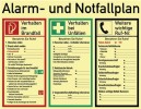 Schild Alarm-u.Notfallp. 620x480mm z.Selbstbeschriften nachleuchtend