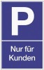 Schild Parken für Kunden B.250xH.400mm Kunststoff blau/weiß