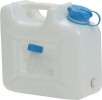 Wasserkanister 10l HD-PE natur mit integriertem Auslaufhahn H310xB350xT165mm