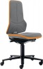 Arbeitsdrehstuhl Neon m.Rollen/Keder orange Supertec Sitz-H.450-620mm