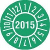 Einjahres-Prüfplakette Jahr 2015 mit Monaten 15mm selbstkl. Btl. a 100 Stück