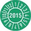 Einjahres-Prüfplakette Jahr 2015 mit Monaten 30mm selbstkl. Btl. a 100 Stück