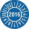 Einjahres-Prüfplakette Jahr 2016 mit Monaten 30mm selbstkl. Btl. a 100 Stück