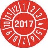 Einjahres-Prüfplakette Jahr 2017 mit Monaten 30mm selbstkl. Btl. a 100 Stück